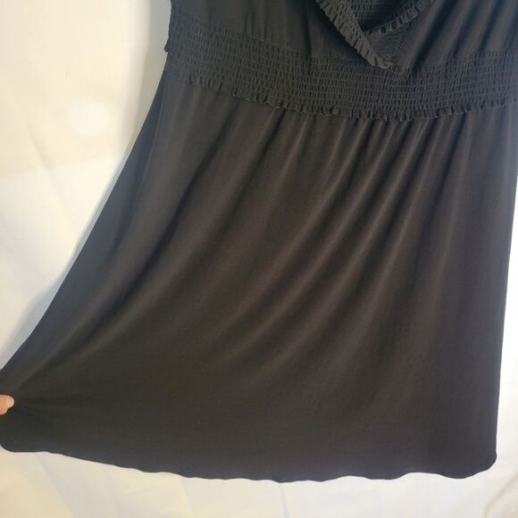 Talbot's Ruched Black Women's Dress - Picture 5 of 12
